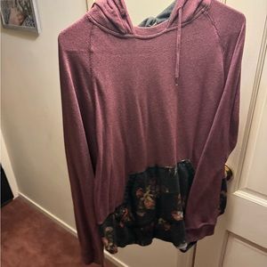 Large Floral accented Red Hoodie - PacSun